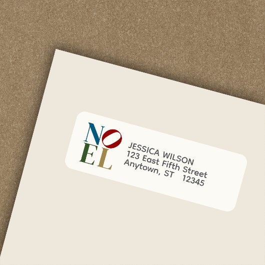 NOELアーポップ・アートのトインスパイアクリスマス差出人住所 ラベル