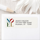 NOELアーポップ・アートのトインスパイアクリスマス差出人住所 ラベル (インサイチュ)