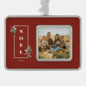 NOELエレガント金ゴールドウィンターベリーフレーム写真 シルバープレートフレームオーナメント (正面)