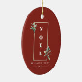 NOELエレガント金ゴールドウィンターベリーフレーム写真 セラミックオーナメント (右)