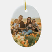 NOELエレガント金ゴールドウィンターベリーフレーム写真 セラミックオーナメント (裏面)