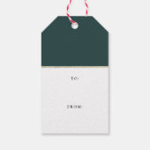 NOELエレガント金ゴールドウィンターベリーフレーム ギフトタグ (裏面)