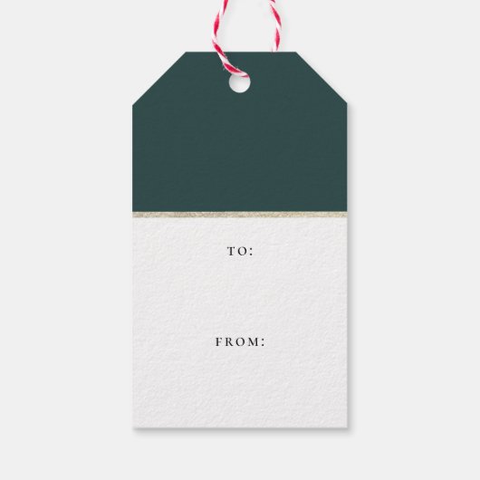 NOELエレガント金ゴールドウィンターベリーフレーム ギフトタグ (裏面)