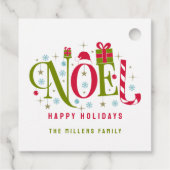 Noelカラフルとおもしろいタイポグラフィの辞任 フェイバータグ (裏面)