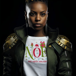 Noelカラフルとおもしろいタイポグラフィの辞任 Tシャツ