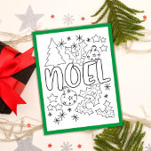 Noelカラーリングページクリスマスアクティビティカード ポストカード