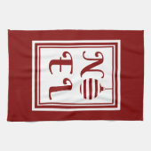 NOELクリスマスホリデー赤と白 キッチンタオル (横)