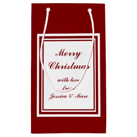 NOELクリスマスホリデー赤と白 スモールペーパーバッグ (裏面)