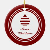 NOELクリスマスホリデー赤と白 セラミックオーナメント (裏面)