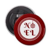 NOELクリスマスホリデー赤と白 栓抜き (正面)