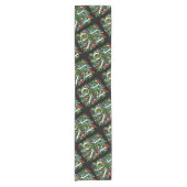 NOELグリーンリーとベリーのクリスマス ショートテーブルランナー (正面)