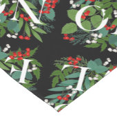 NOELグリーンリーとベリーのクリスマス ショートテーブルランナー (コーナー)