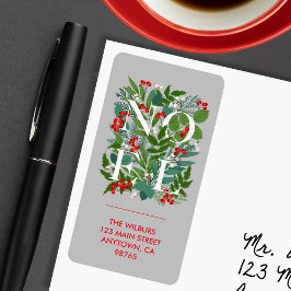 NOELグリーンリーベリー住所 シール