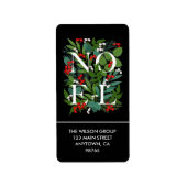 NOELグリーンリーベリー差出人住所 ラベル (正面)