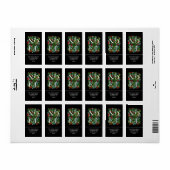 NOELグリーンリーベリー差出人住所 ラベル (フルシート)