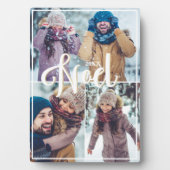 Noelスクリプトファミリーフォトキープサケコラージプラーク フォトプラーク (正面)