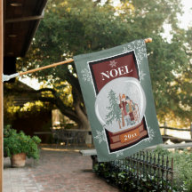 NOELスノーグローブ |スキーヤー、クリスマスツリー&スレッド
