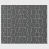 NOELパタースタイリッシュングレーホリデーラッピング紙 ラッピングペーパー (フラット)