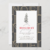 NOELパターモダンンクリスマスホリデーパーティー 招待状 (正面)