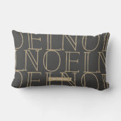 NOELパターンダークグレー&金ゴールド ランバークッション (裏面)