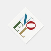 NOELレタポップ・アートのー・アートインスパイア・クリスマス スタンダードカクテルナプキン (角)