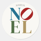 NOELレタポップ・アートのー・アートインスパイア・クリスマス ラウンドシール (正面)