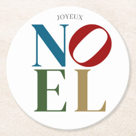 NOELレタポップ・アートのー・アートインスパイア・クリスマス ラウンドペーパーコースター
