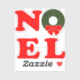 NOEL積み上げ文字スクエア(リース付き) シール