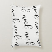 Noel |の白黒クリスマスの原稿 アクセントクッション (正面(垂直))