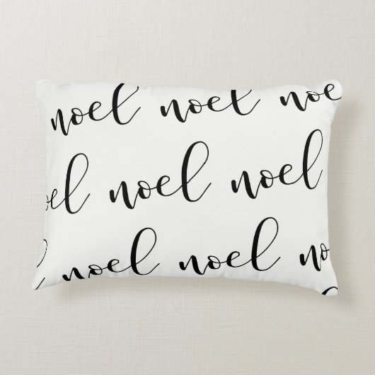Noel |の白黒クリスマスの原稿 アクセントクッション (裏面)