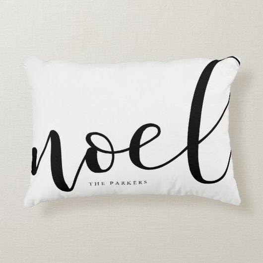 Noel |の白黒クリスマス アクセントクッション (正面)