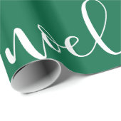 Noel |の緑のクリスマスの原稿 ラッピングペーパー (ロールコーナー)