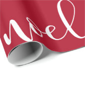 Noel |の赤いクリスマスの原稿 ラッピングペーパー (ロールコーナー)