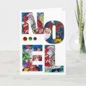 NOEL /ミュージカルクリスマスパーティー,クリスマスツリー付きサンタ シーズンカード (正面)