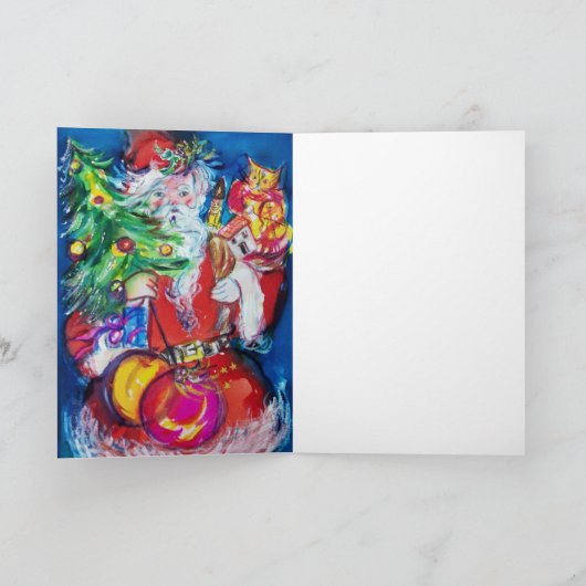 NOEL /ミュージカルクリスマスパーティー,クリスマスツリー付きサンタ シーズンカード (内部)