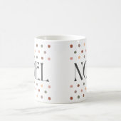 "NOEL"レトロ点々のあるクリスマスギフトマグ コーヒーマグカップ (中央)