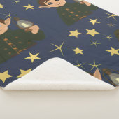 Noël Adorable Elfe et Nuit Étoilée シェルパブランケット (3/4)