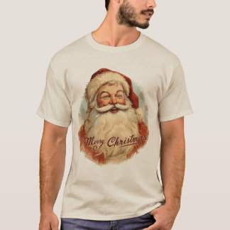 Noel by the Hearth — Vintage Santa Holiday Card Tシャツ