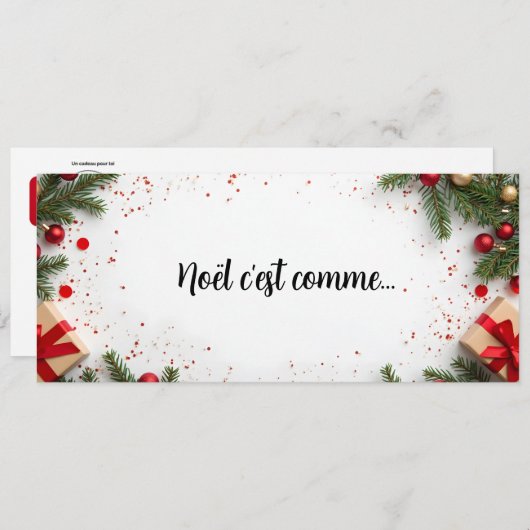 Noel c'est comme... Carte à QR code surprise (正面/裏面)