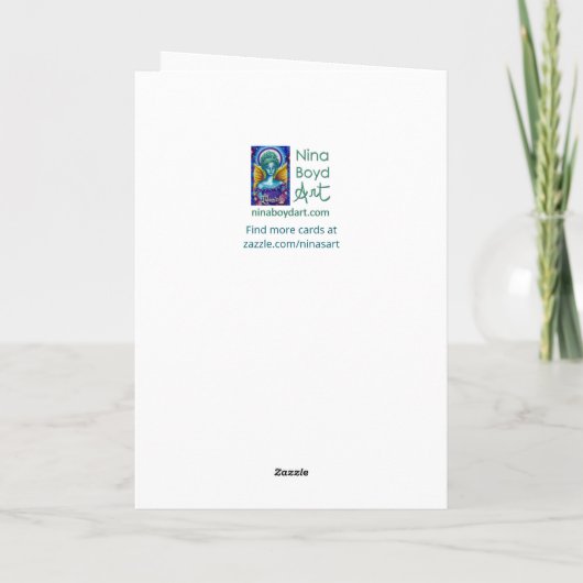 "Noel" Christmas Candle greeting card カード (裏面)