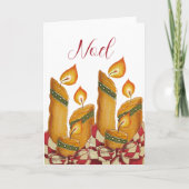 "Noel" Christmas Candle greeting card カード (正面)