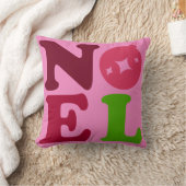 Noel Cute Festive Retro Christmas Pink Green クッション (ブランケット)