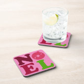 Noel Cute Mid-Century Christmas Pink and Green コースター (右側)