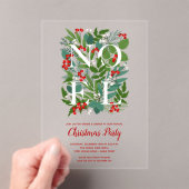 NOEL Elegant Greenery Christmas アクリル招待状 (インサイチュ (ポータブル))