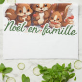 Noël en famille キッチンタオル (折り畳み)