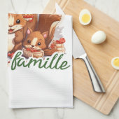 Noël en famille キッチンタオル (四つ折り)