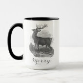 Noel mug with an beautiful antique deer etching. マグカップ (左)