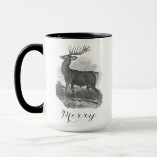 Noel mug with an beautiful antique deer etching. マグカップ