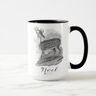 Noel mug with an beautiful antique deer etching. マグカップ