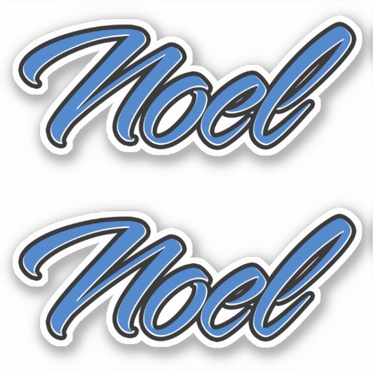 Noel Name blue Aufkleber Sticker Stickerset シール (正面)